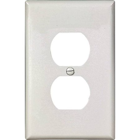 EATON WIRING DEVICES Wall Plate 1Gng Dplx Recpt Wht PJ8W